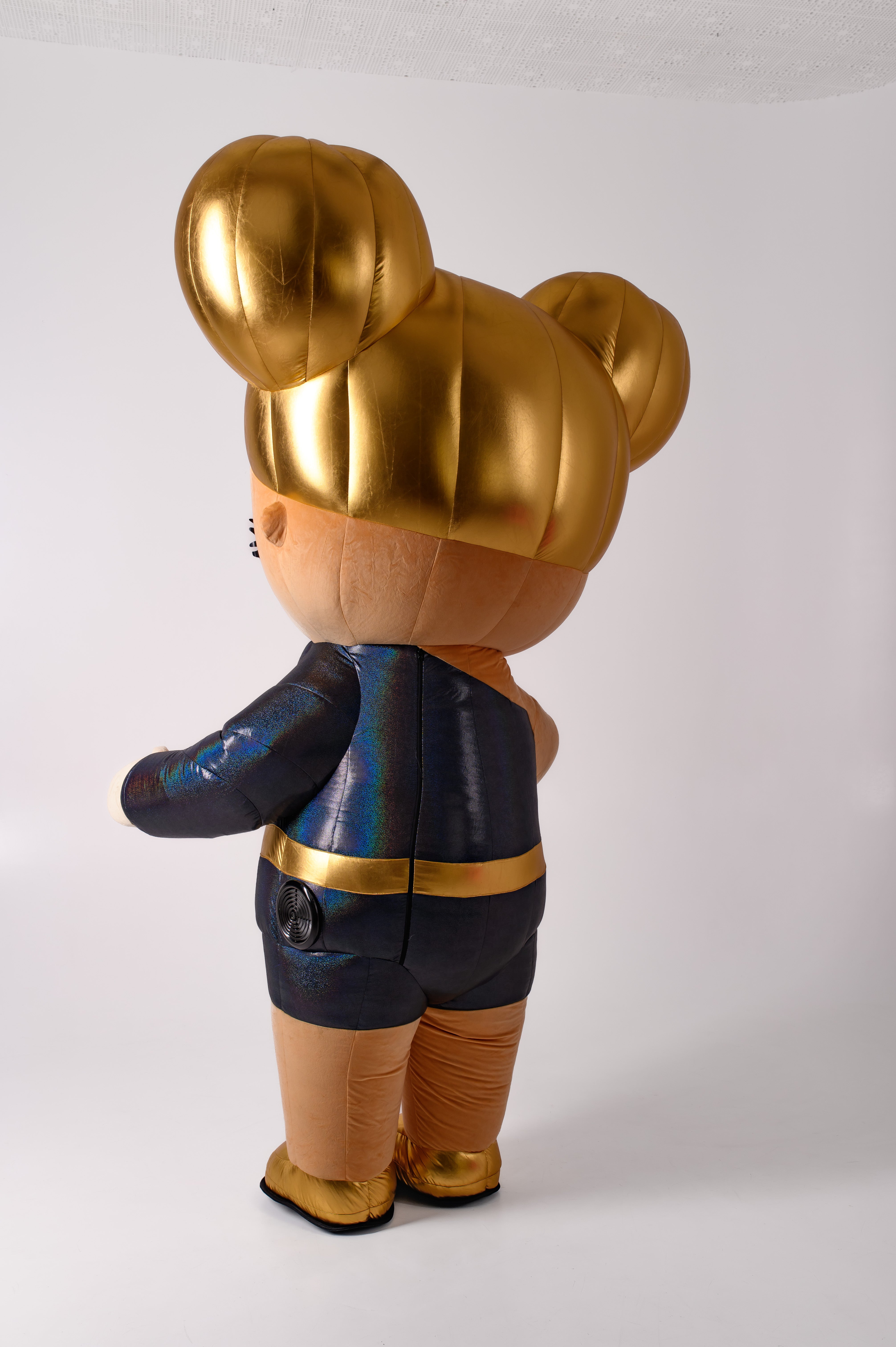 Inflatable Gold Girl Mascot Costume