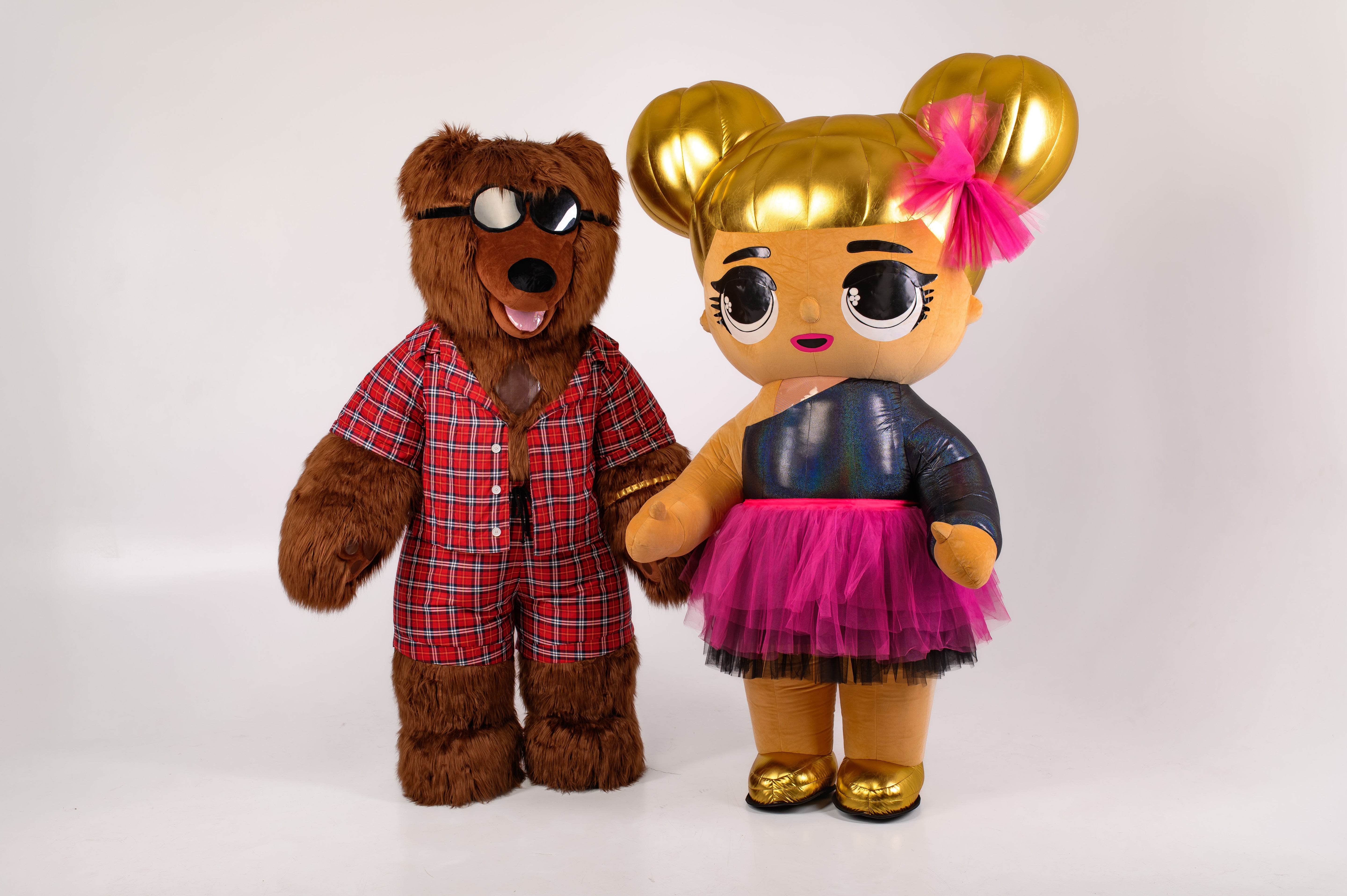 Inflatable Dancing Bear Mascot with clothes