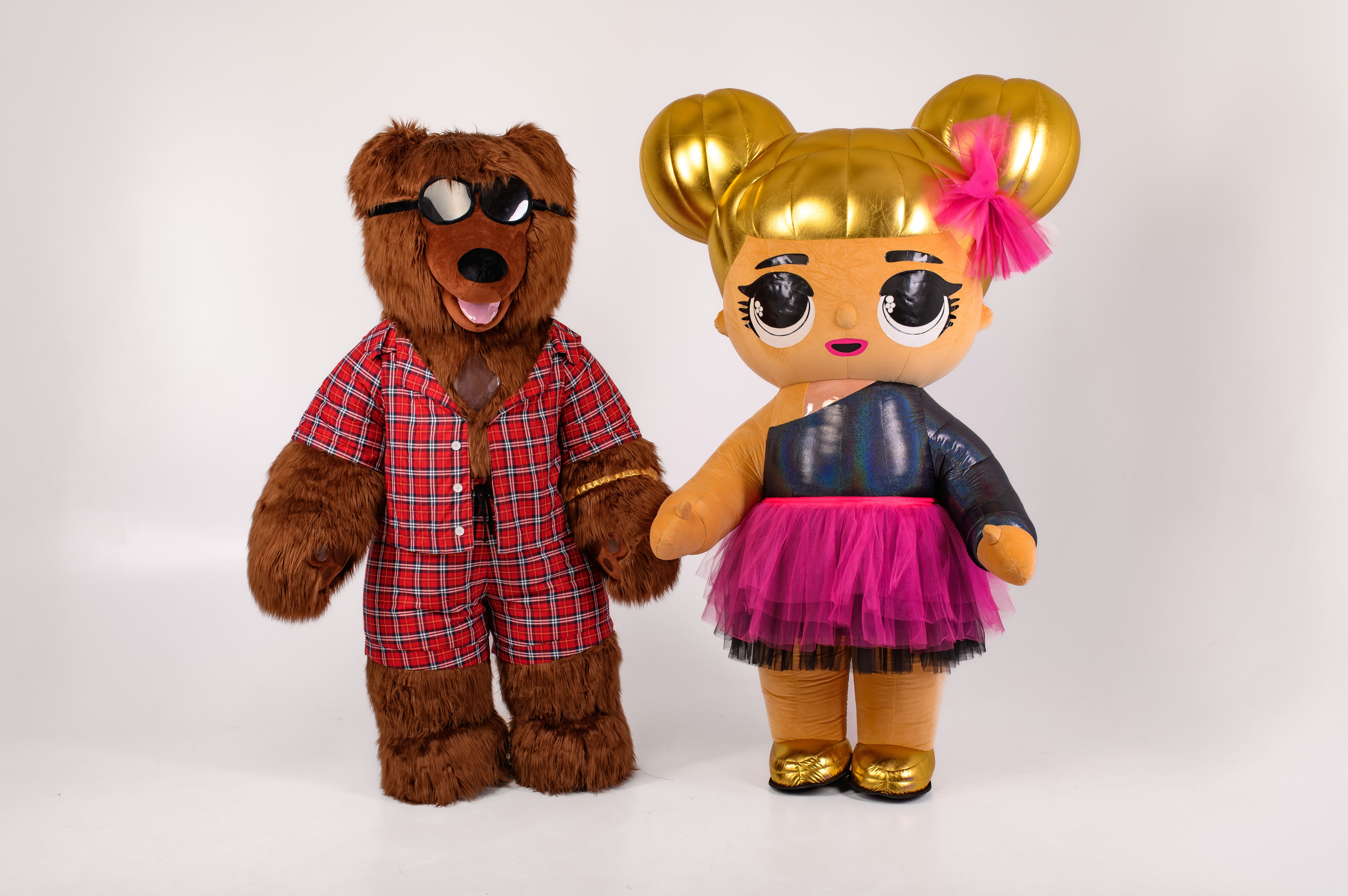 Inflatable Dancing Bear Mascot with clothes