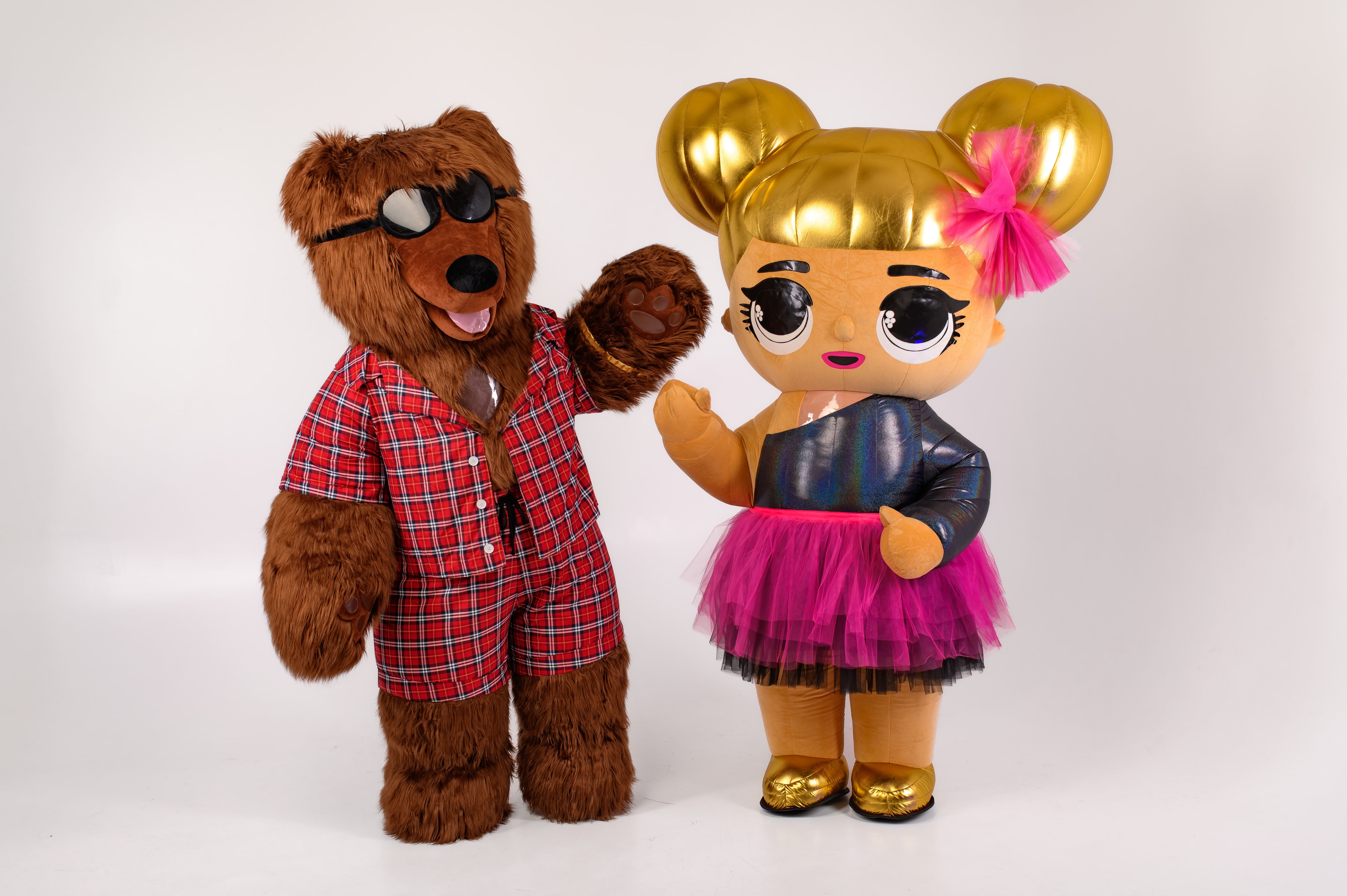 Inflatable Dancing Bear Mascot with clothes