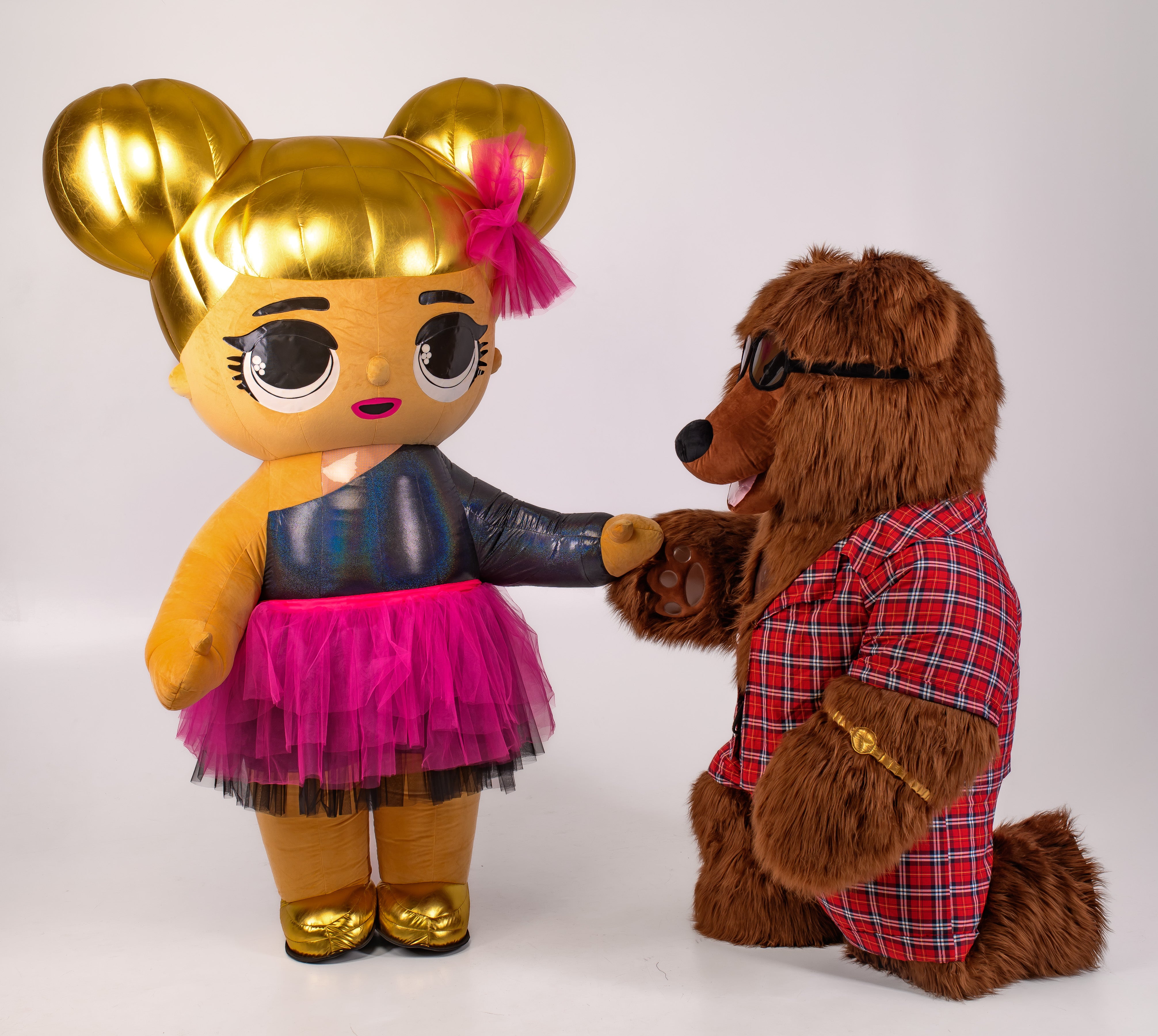 Inflatable Dancing Bear Mascot with clothes
