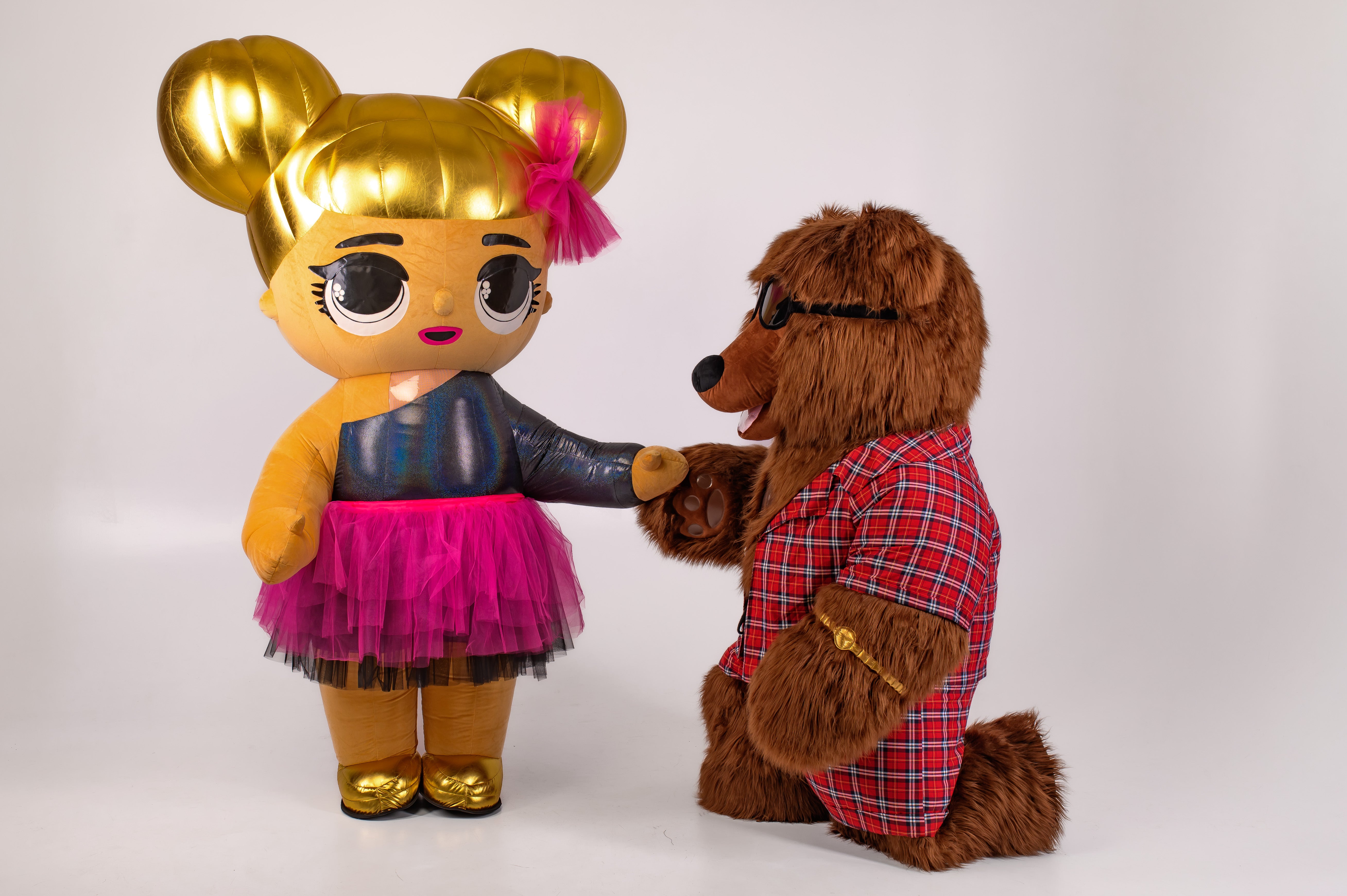 Inflatable Dancing Bear Mascot with clothes