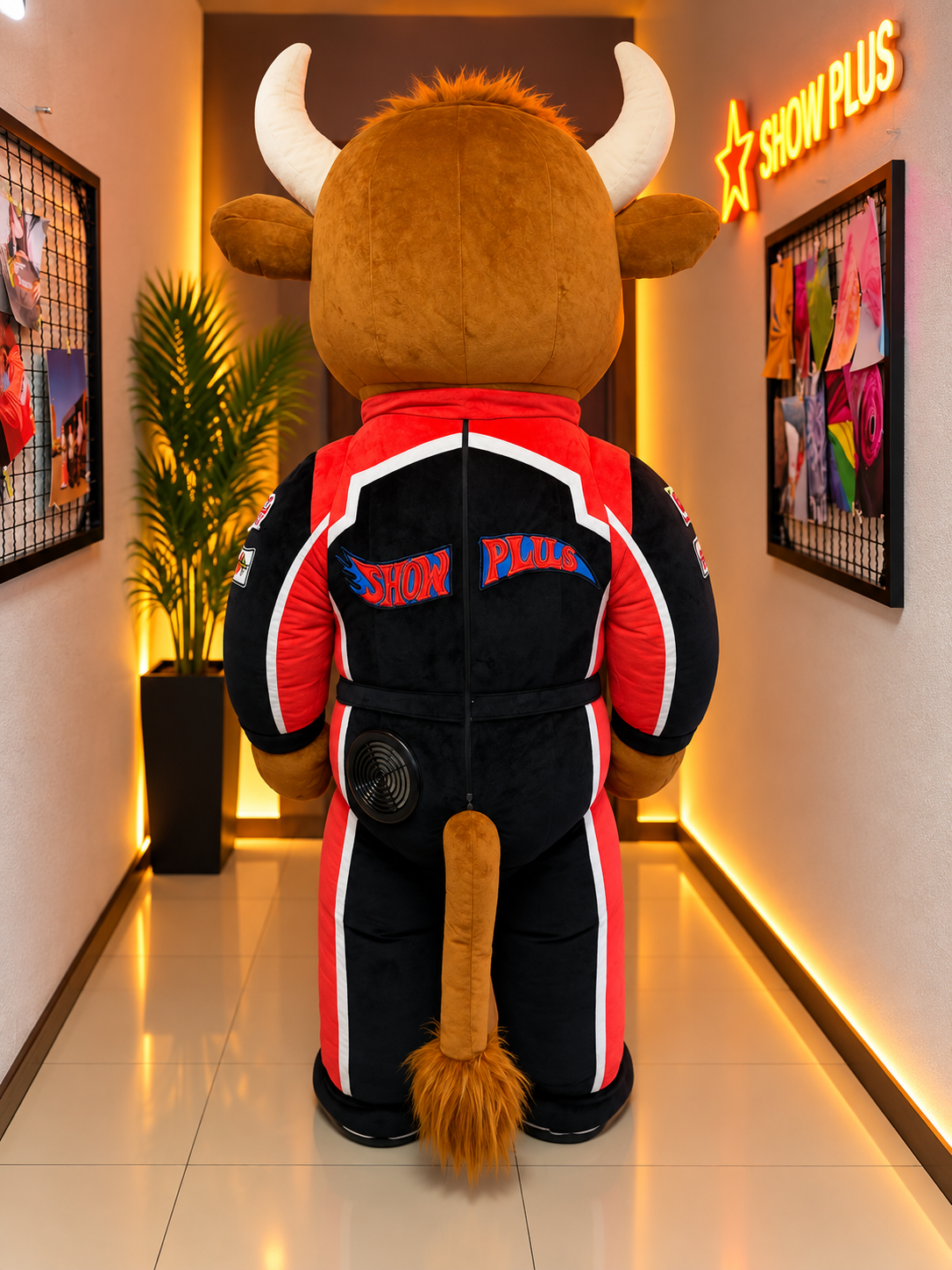 Inflatable Bull The Racer Mascot