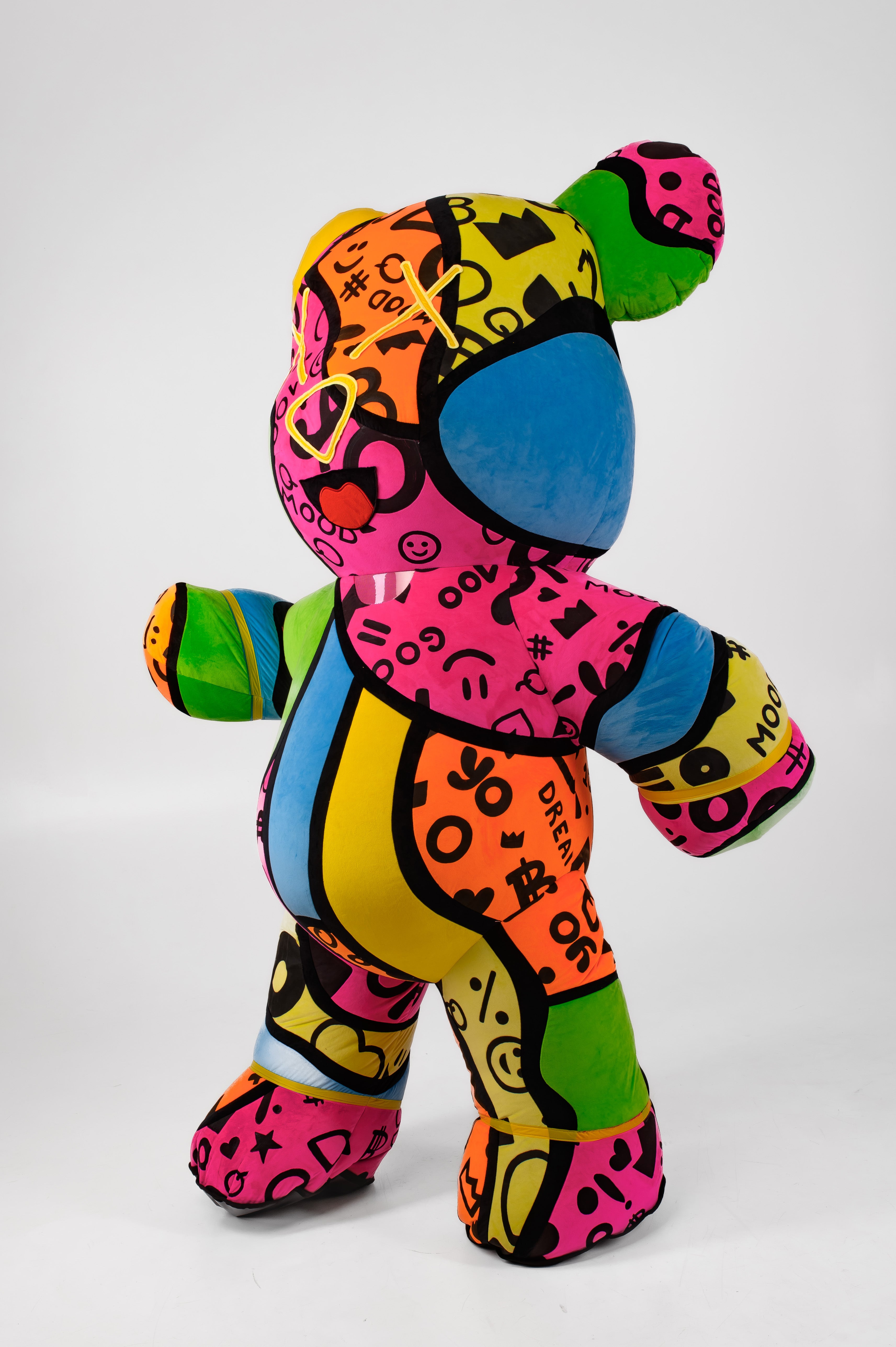 Inflatable Bear Mascot with custom painted elements