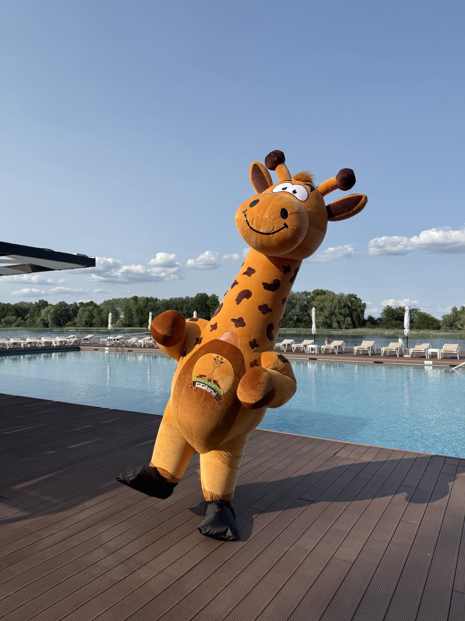 Inflatable Giraffe Mascot