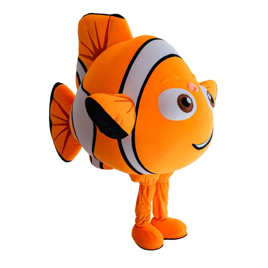 Plush toy of a cartoon fish character on a white background