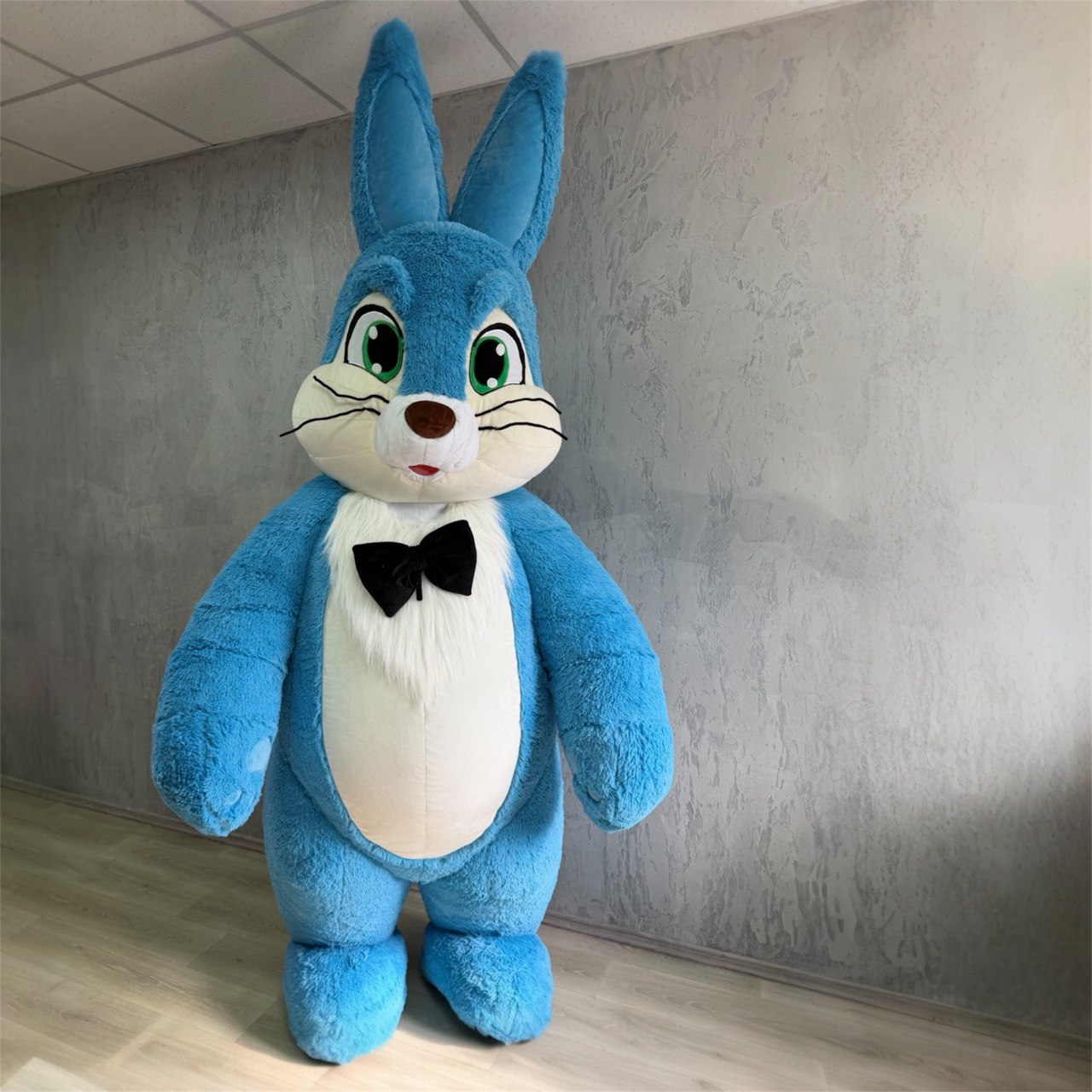 Inflatable Blue Rabbit Mascot Costume