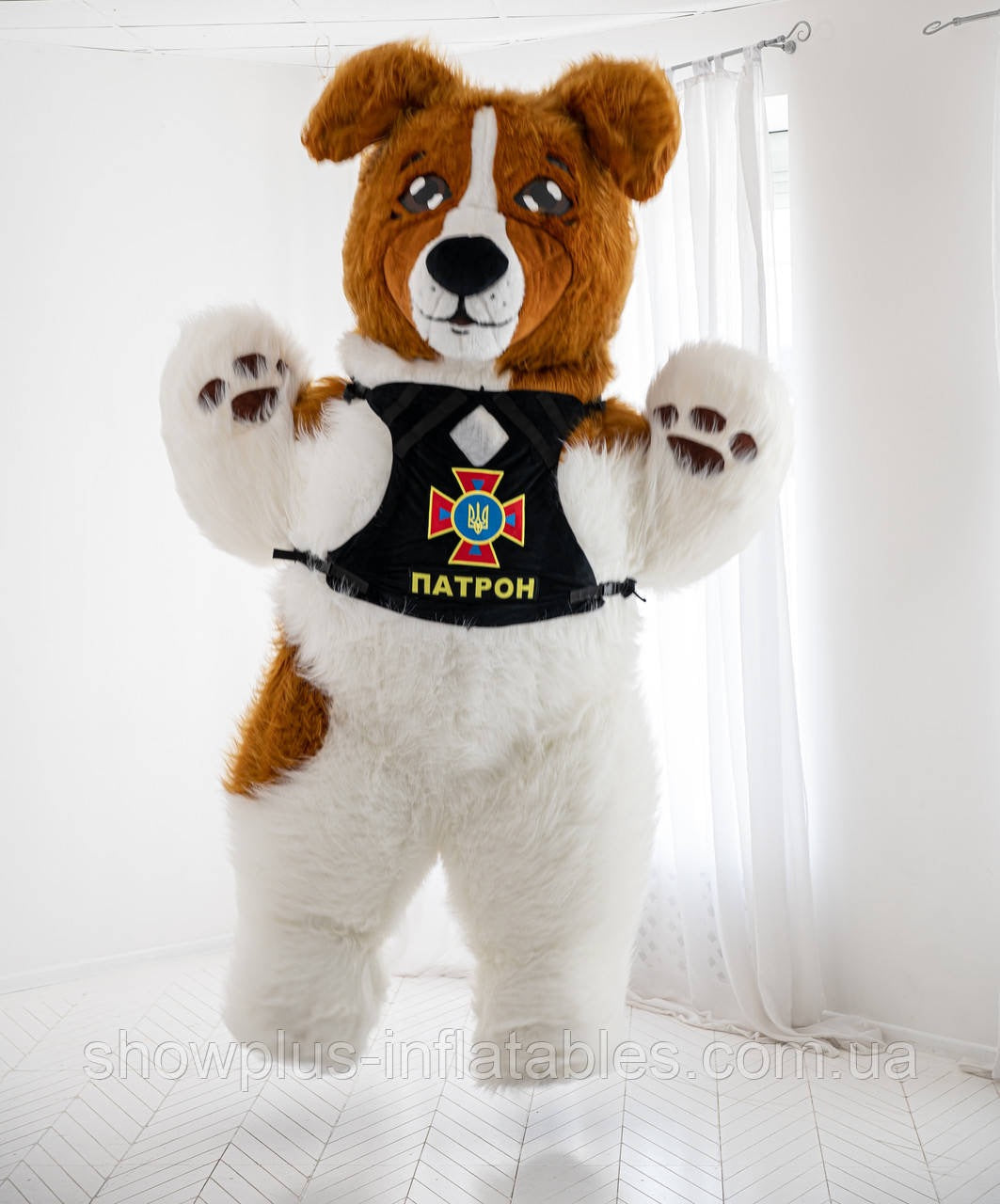 Inflatable Jack Russell Terrier Defender Mascot