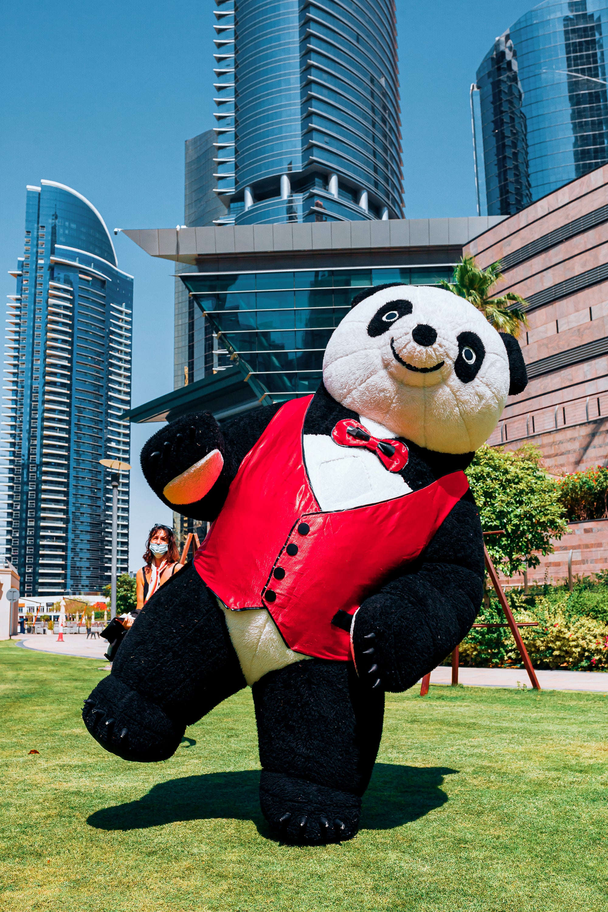 Inflatable Panda Mascot