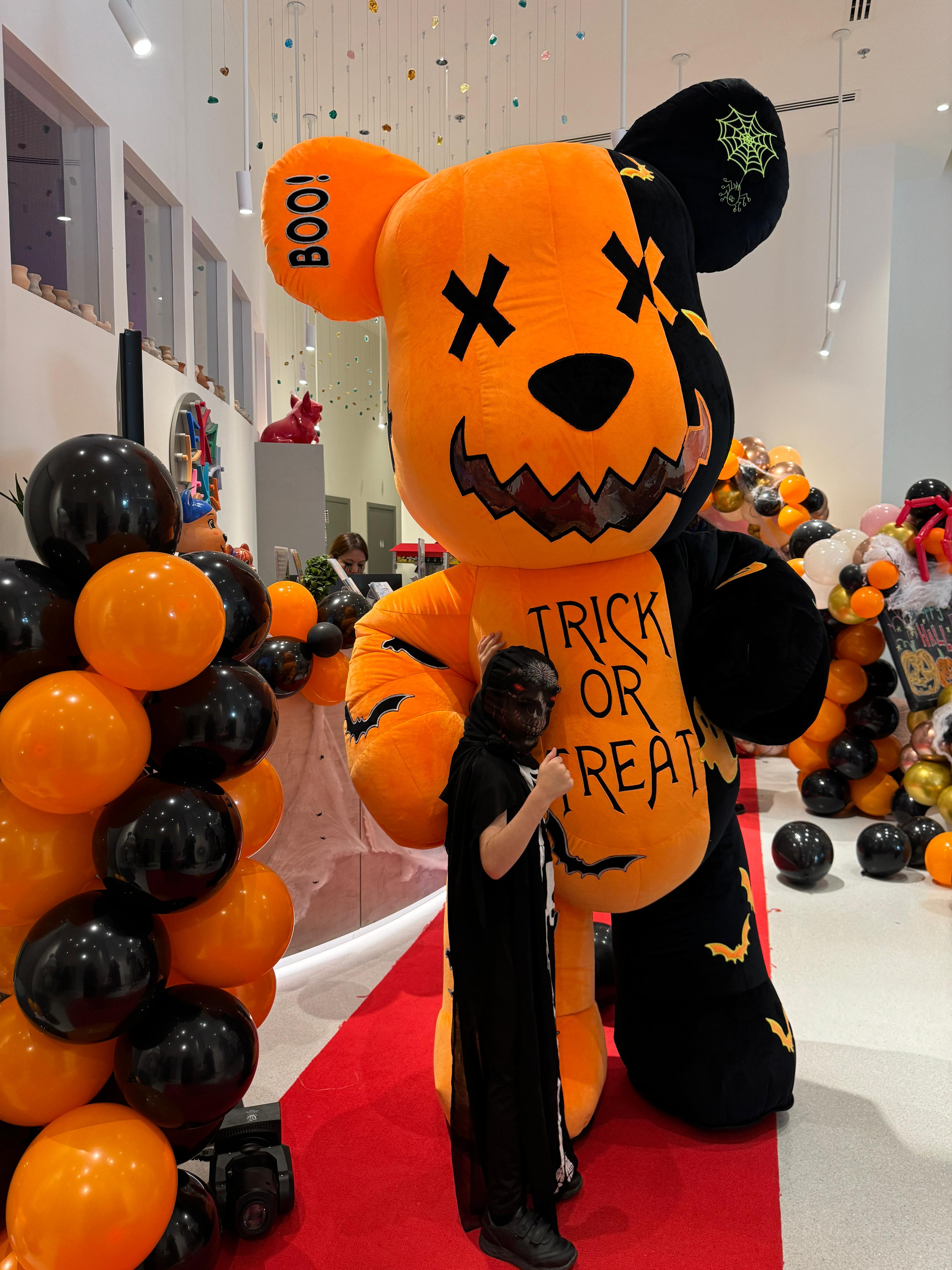 Inflatable Halloween Bear Mascot with custom embroidery