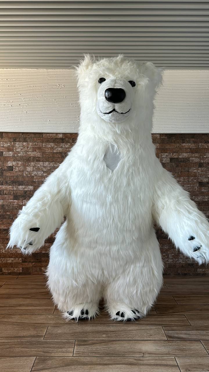 Inflatable White Bear Mascot