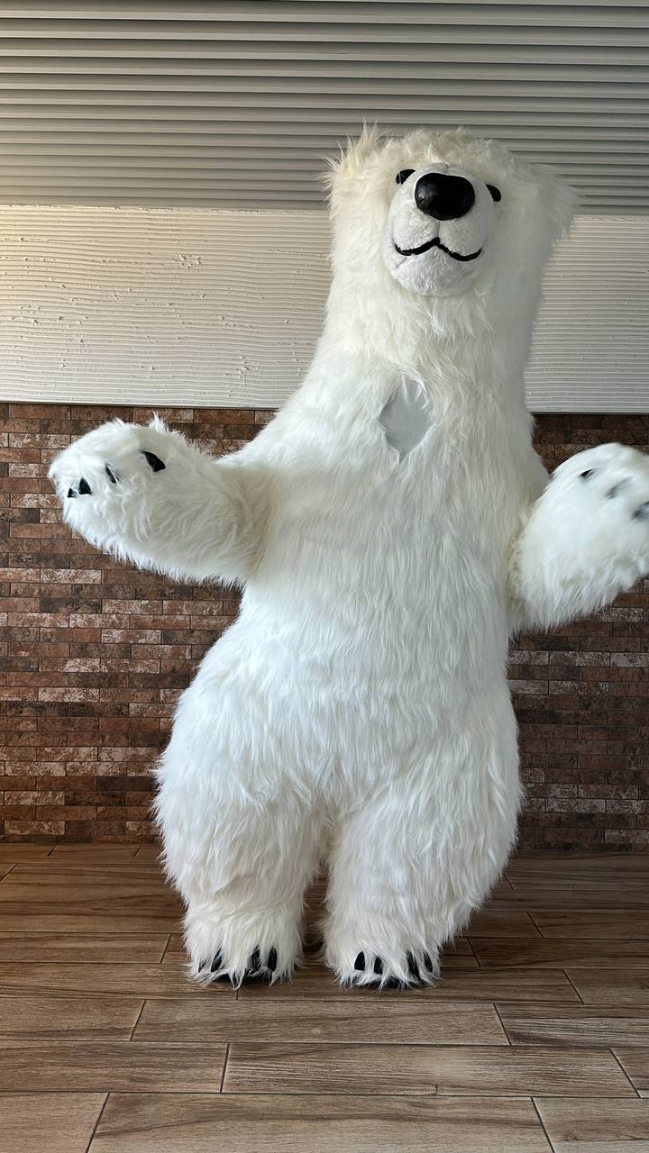 Inflatable White Bear Mascot