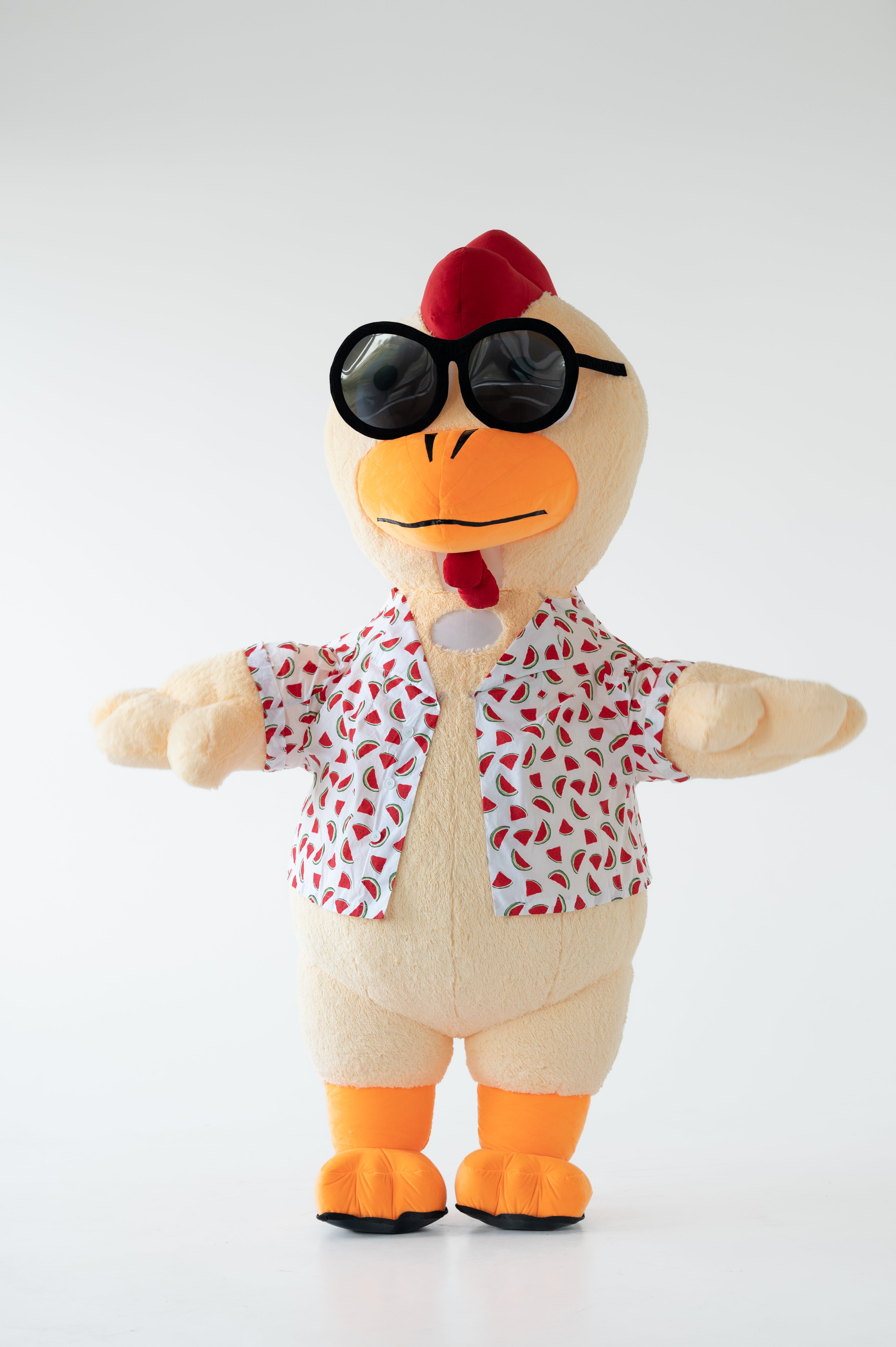 Inflatable Chick in T-Shirt Mascot