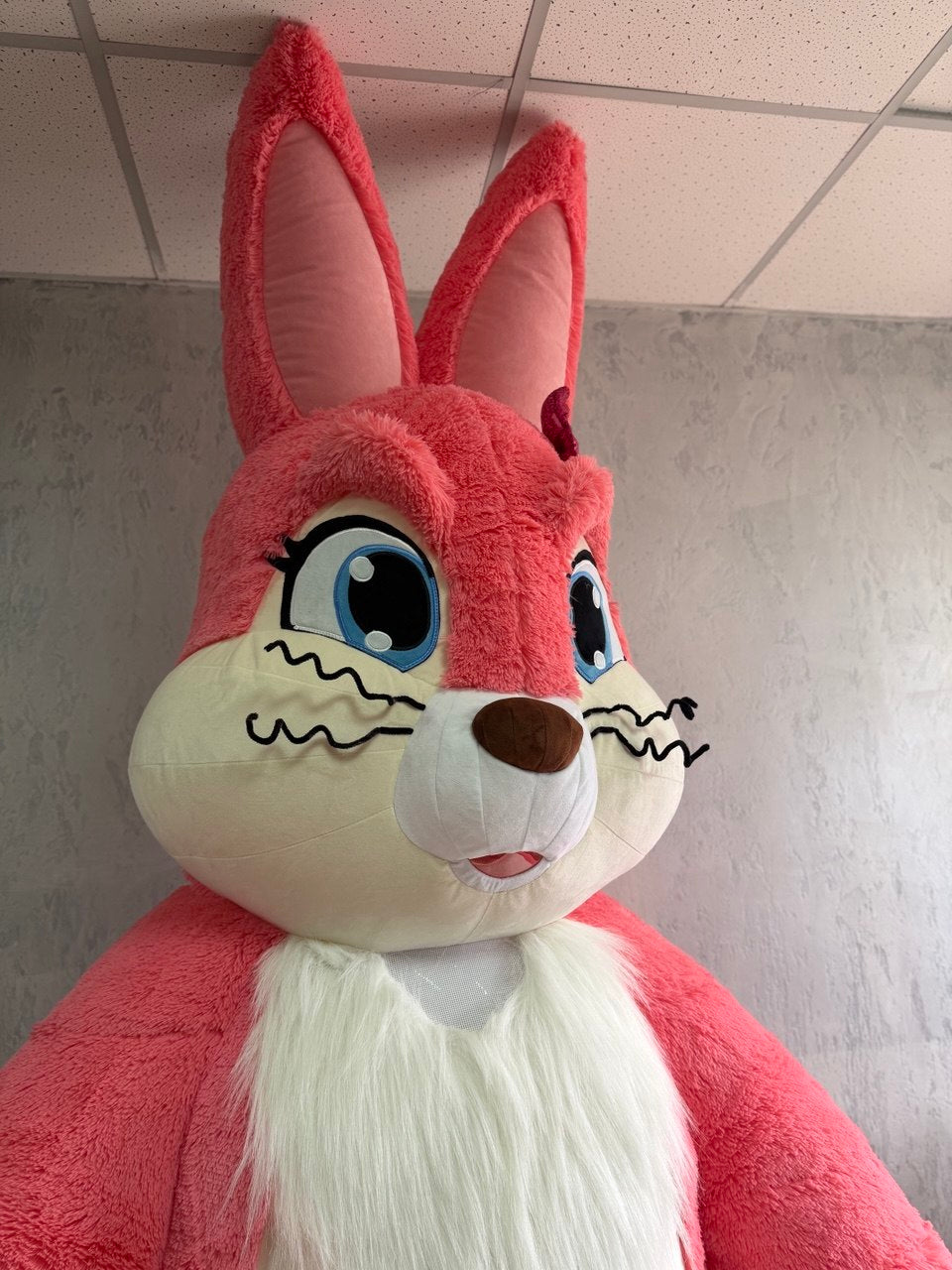 Inflatable Pink Rabbit Mascot Costume