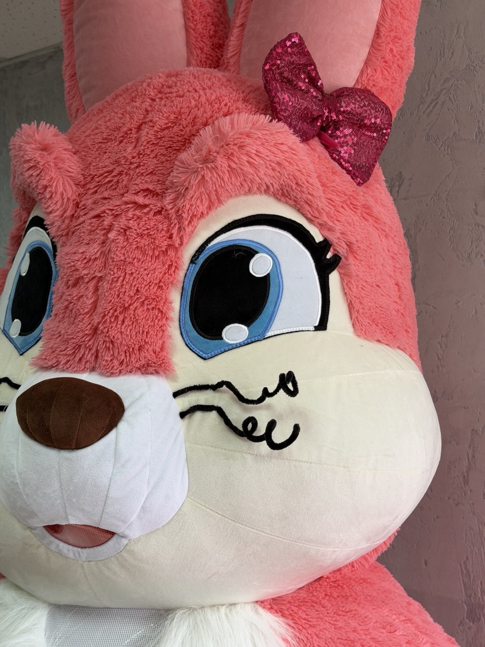 Inflatable Pink Rabbit Mascot Costume