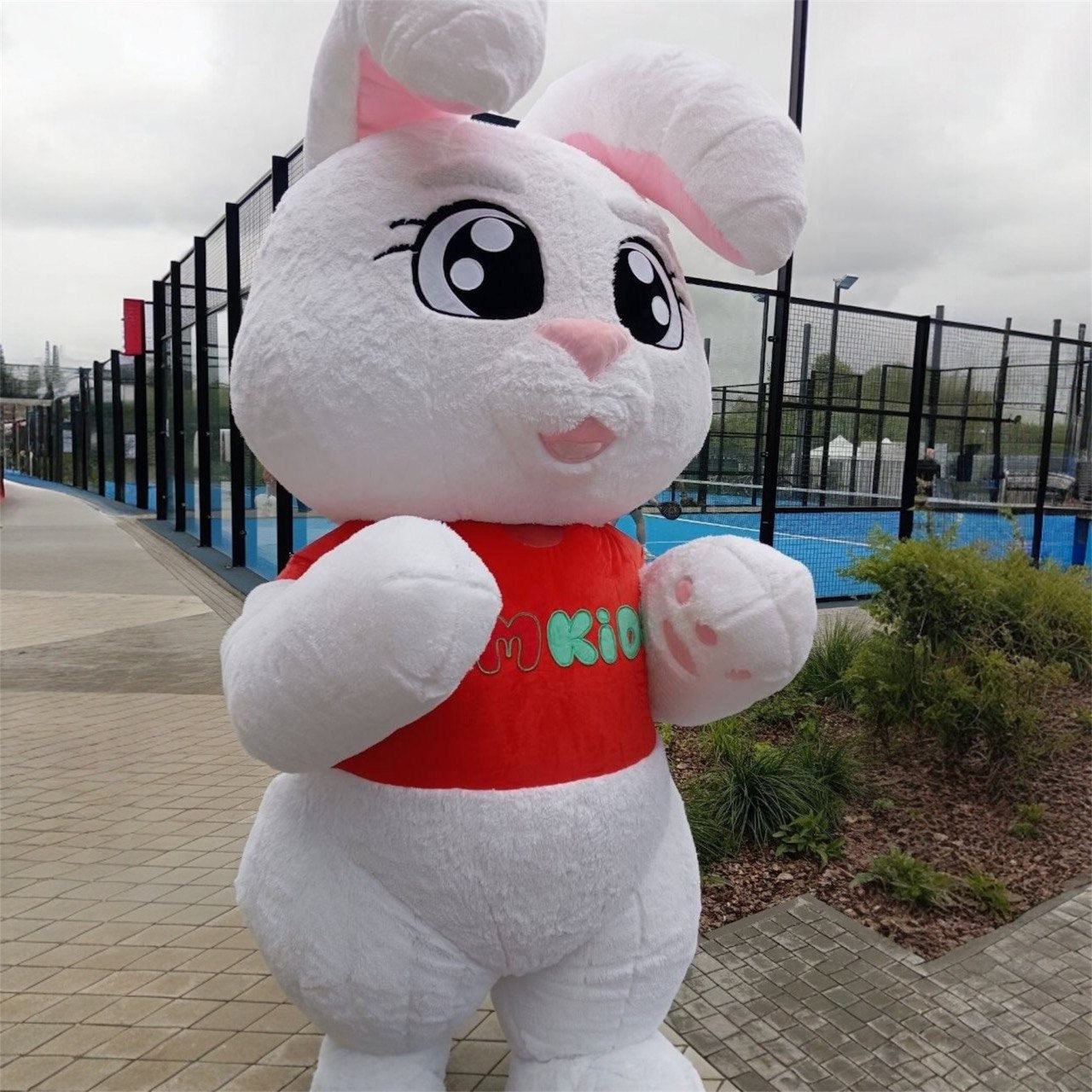 Inflatable White Rabbit Mascot Costume