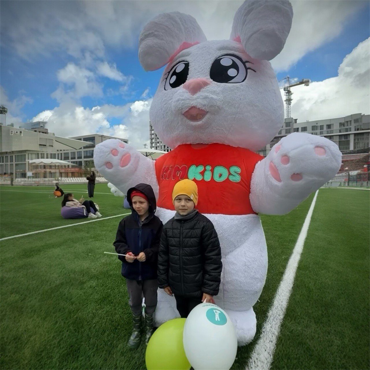 Inflatable White Rabbit Mascot Costume