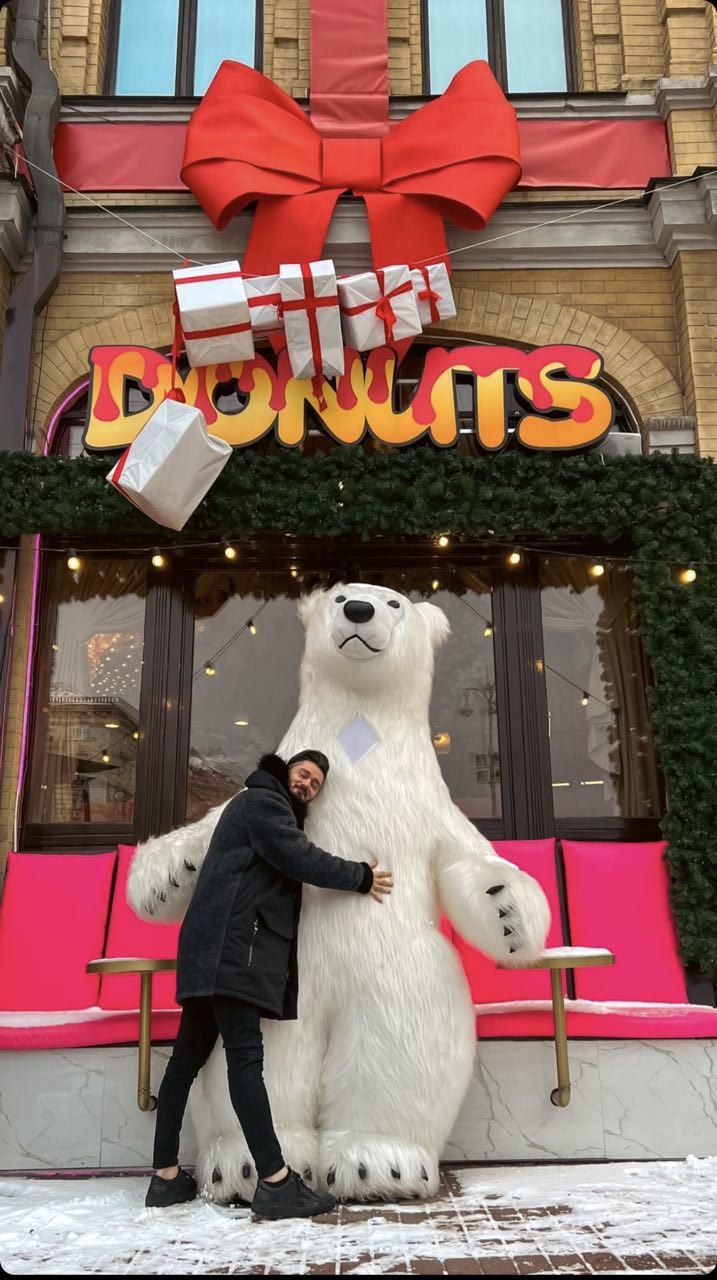 Inflatable White Bear Mascot