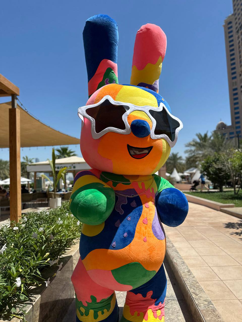 Inflatable Colorful Rabbit Mascot