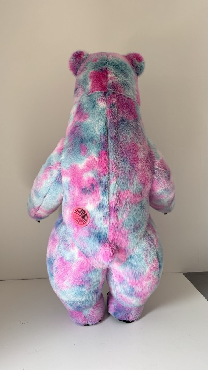 Inflatable Colorful Polar Bear Mascot with top hat and bow tie
