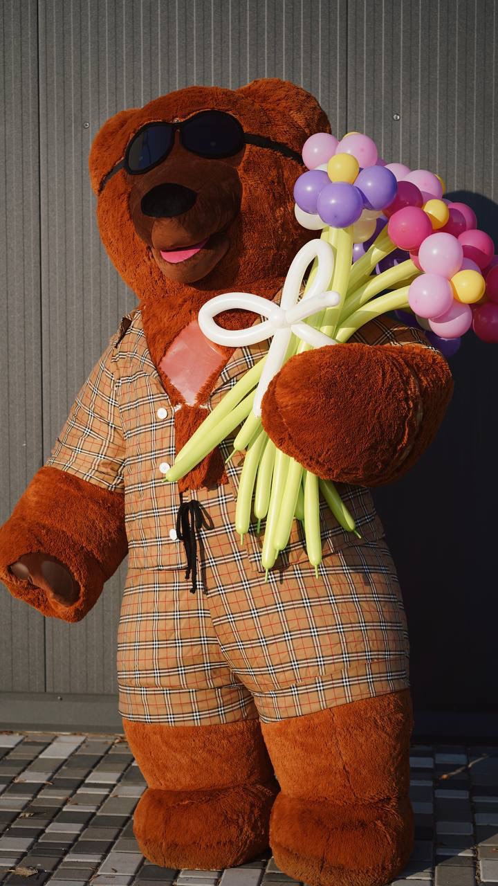 Inflatable Bear Mascot in a suit
