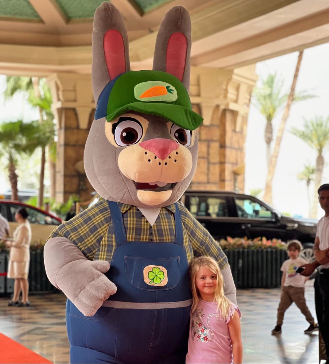 Inflatable Rabbit The Farmer Mascot Costume