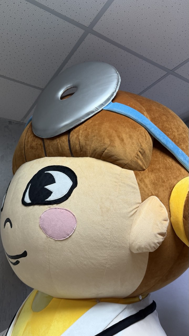 Inflatable The Nurse Girl Mascot in a robe with accessories