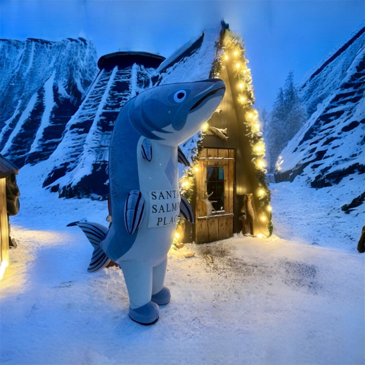 Inflatable Salmon Mascot