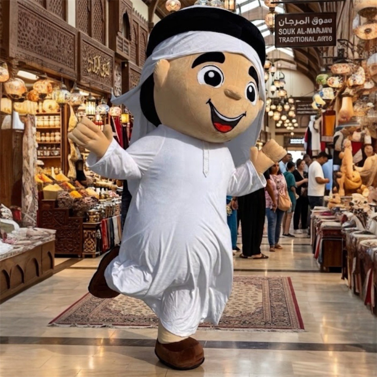 Inflatable Arab Boy Mascot Costume