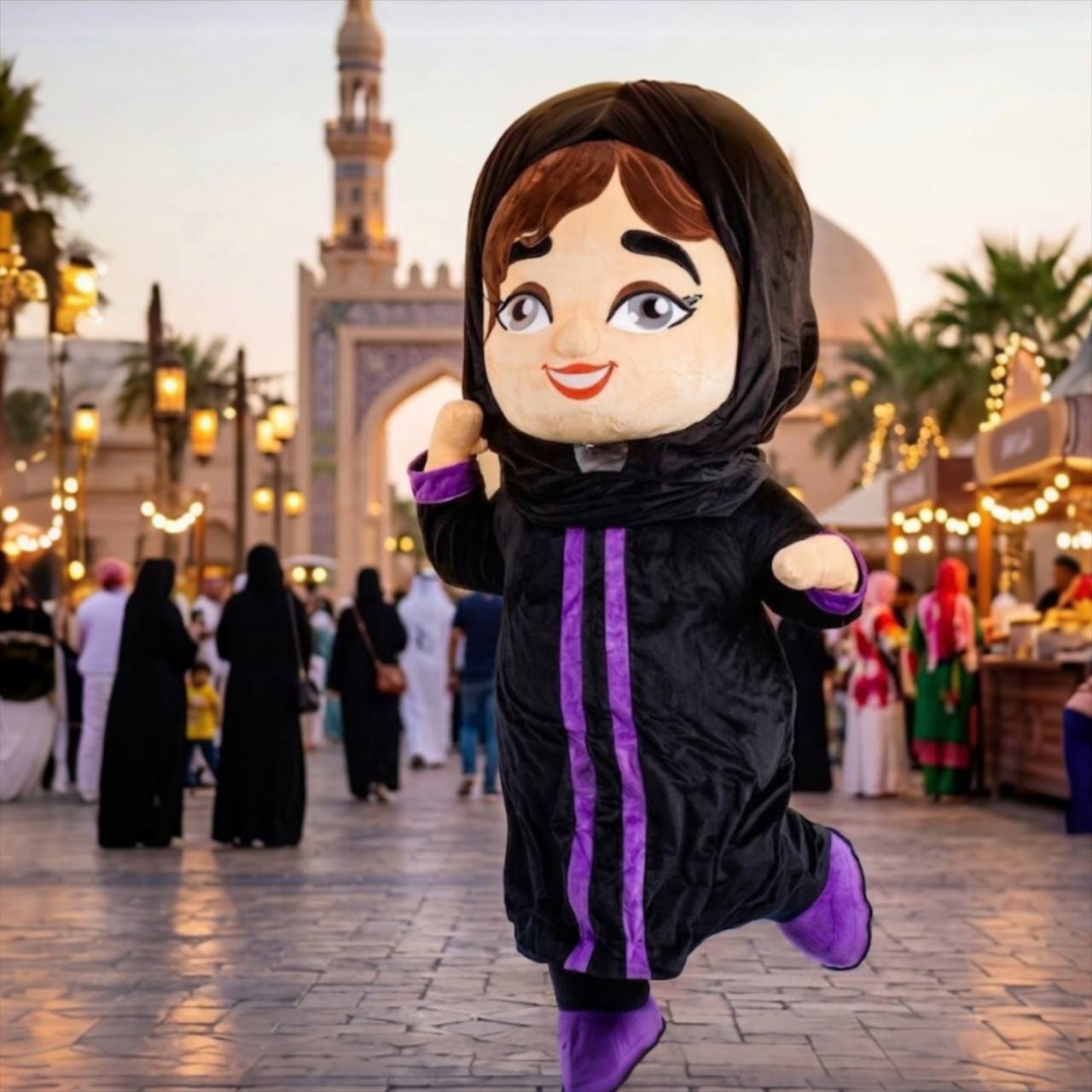Inflatable Arab Girl Mascot Costume