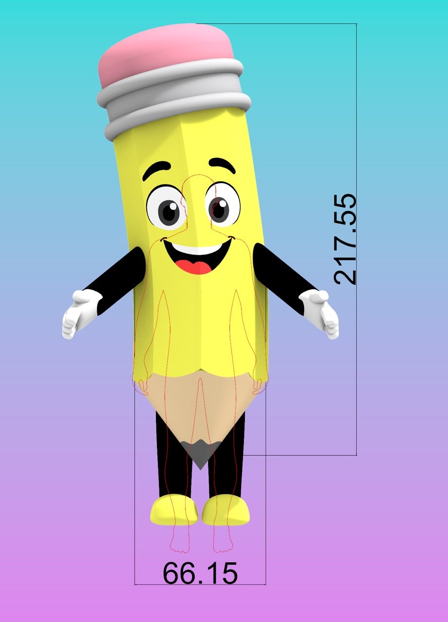 Inflatable Pencil Mascot Costume