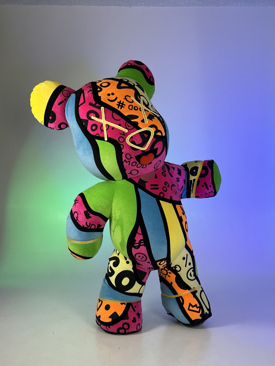 Inflatable Bear Mascot with custom painted elements
