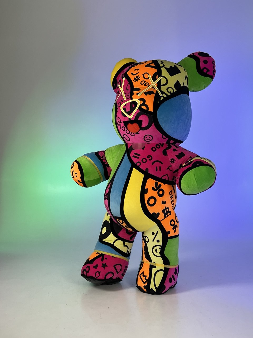 Inflatable Bear Mascot with custom painted elements