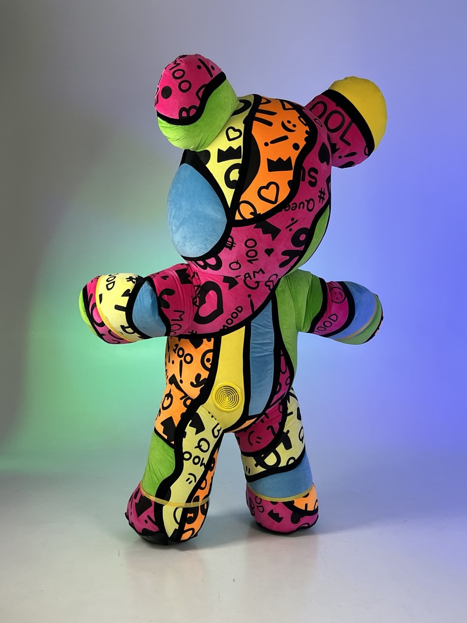 Inflatable Bear Mascot with custom painted elements