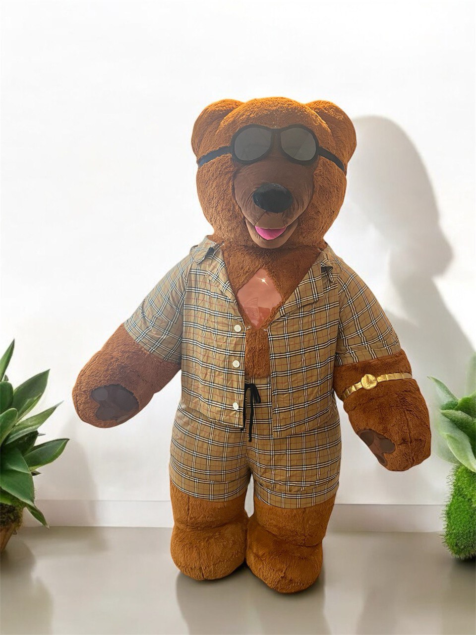 Inflatable Bear Mascot in a suit