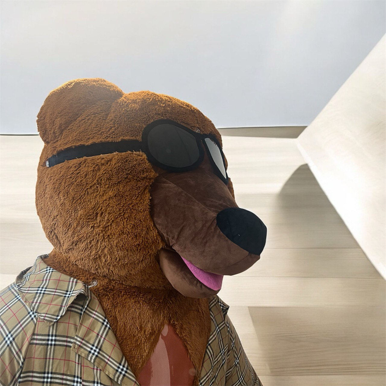 Inflatable Bear Mascot in a suit