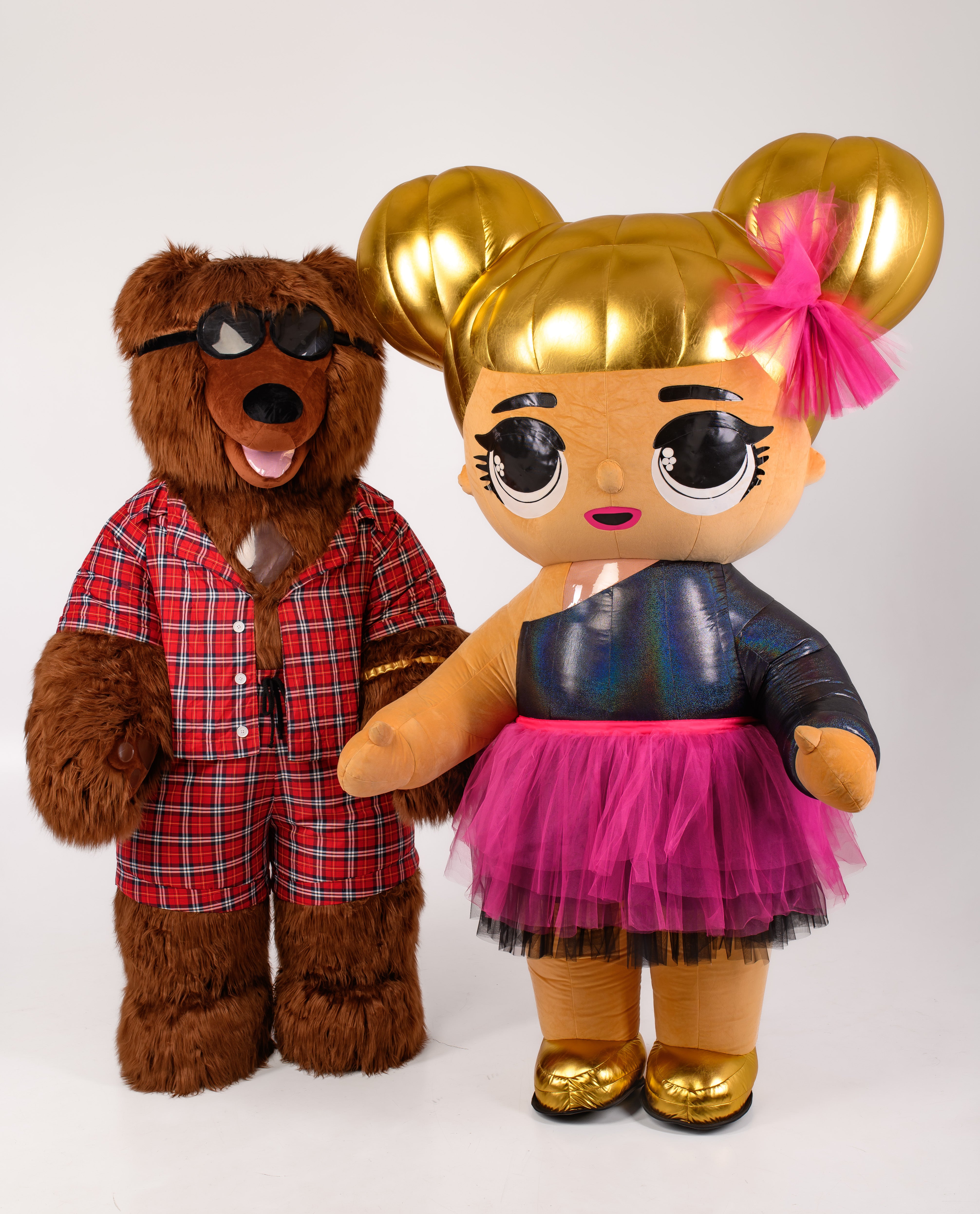 Inflatable Dancing Bear Mascot with clothes