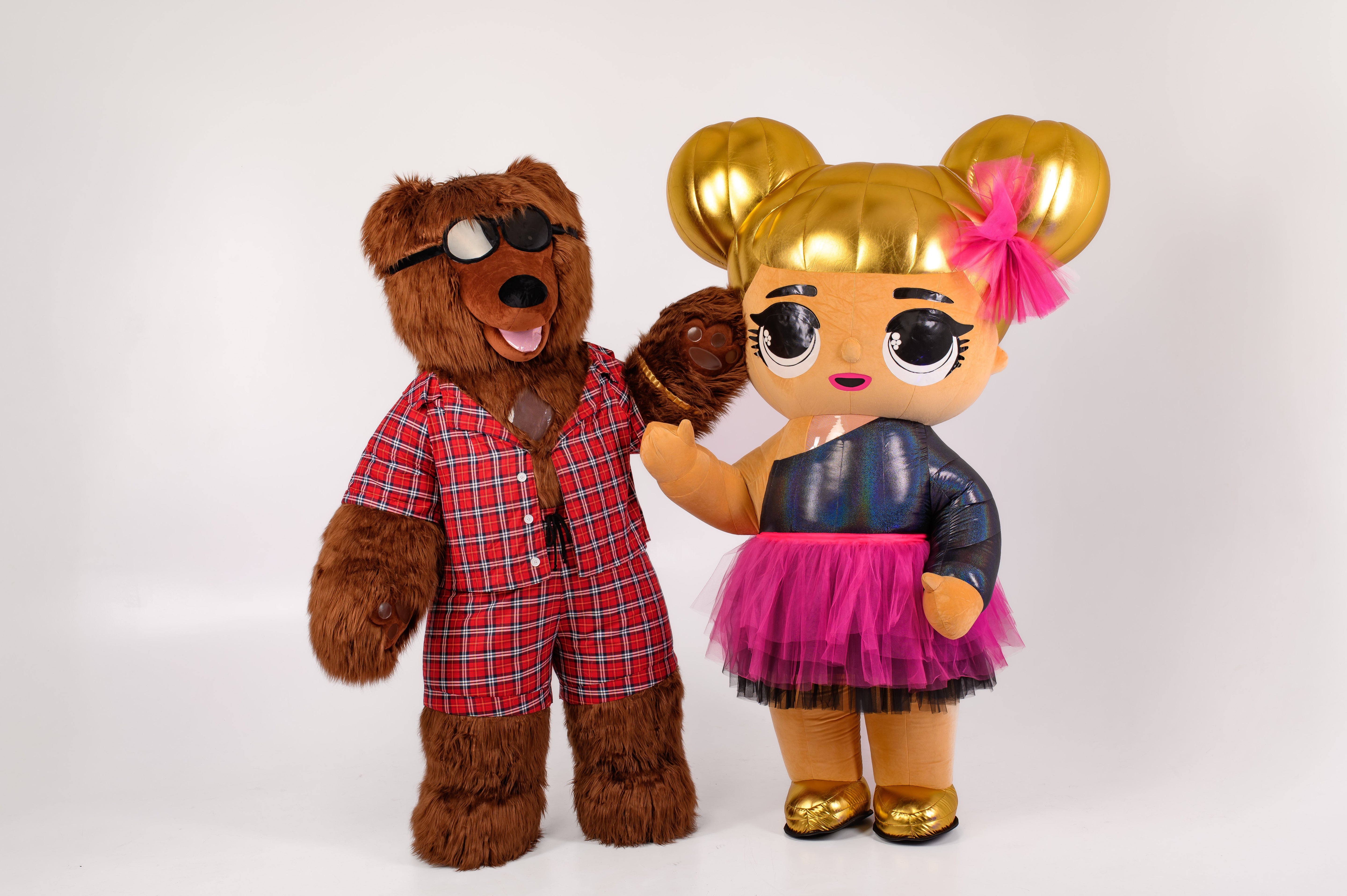 Inflatable Dancing Bear Mascot with clothes