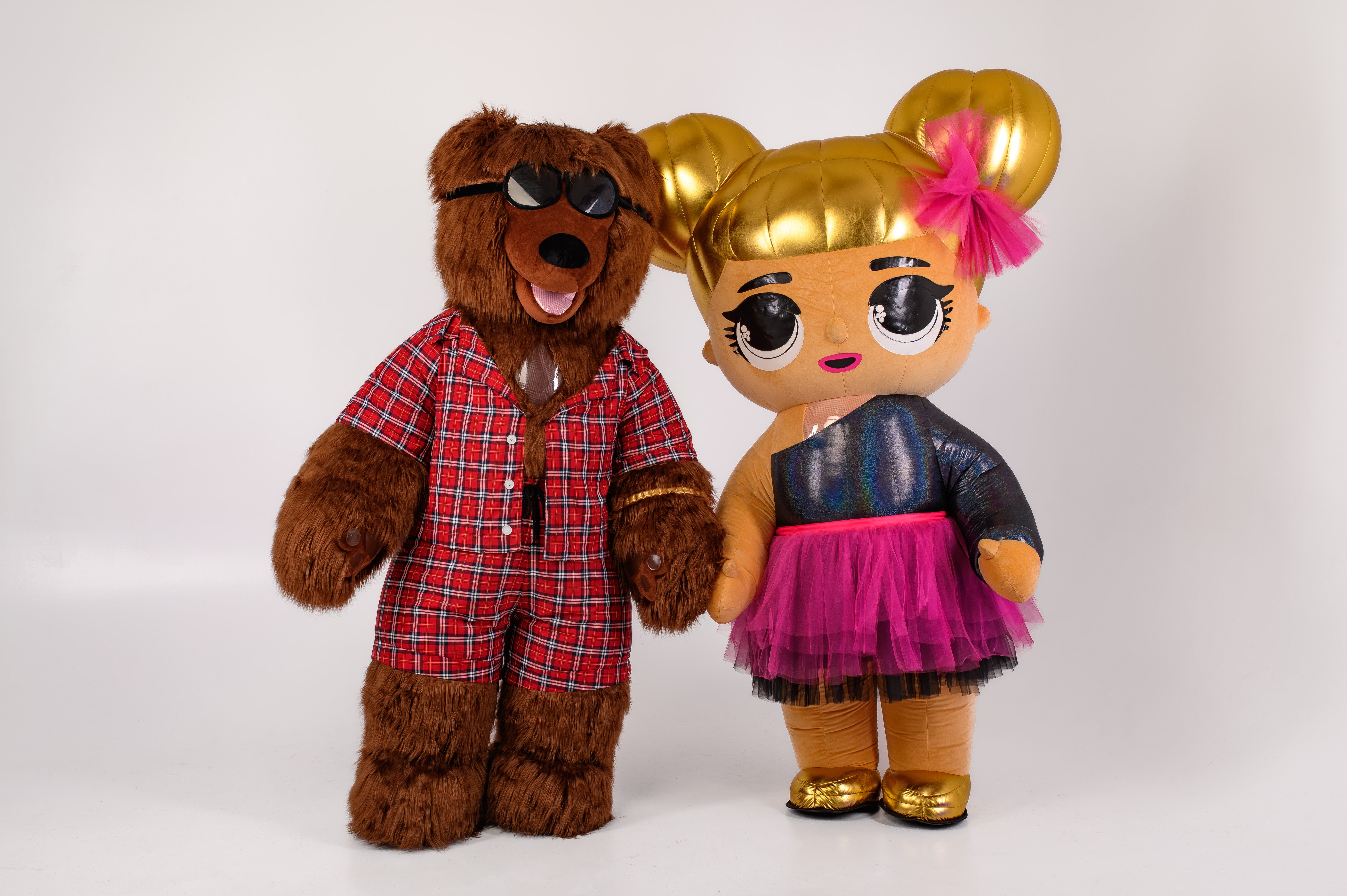 Inflatable Dancing Bear Mascot with clothes