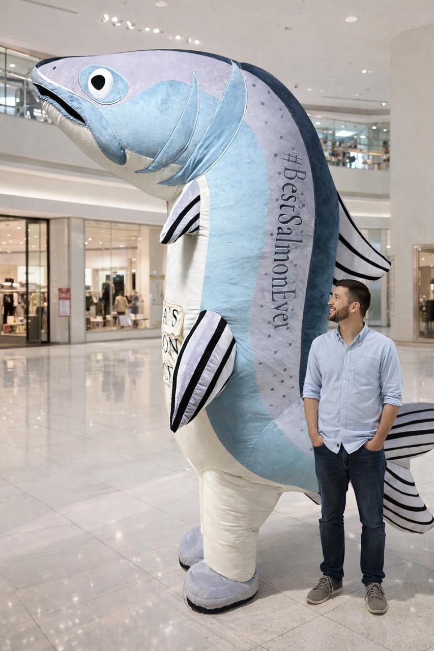 Inflatable Salmon Mascot