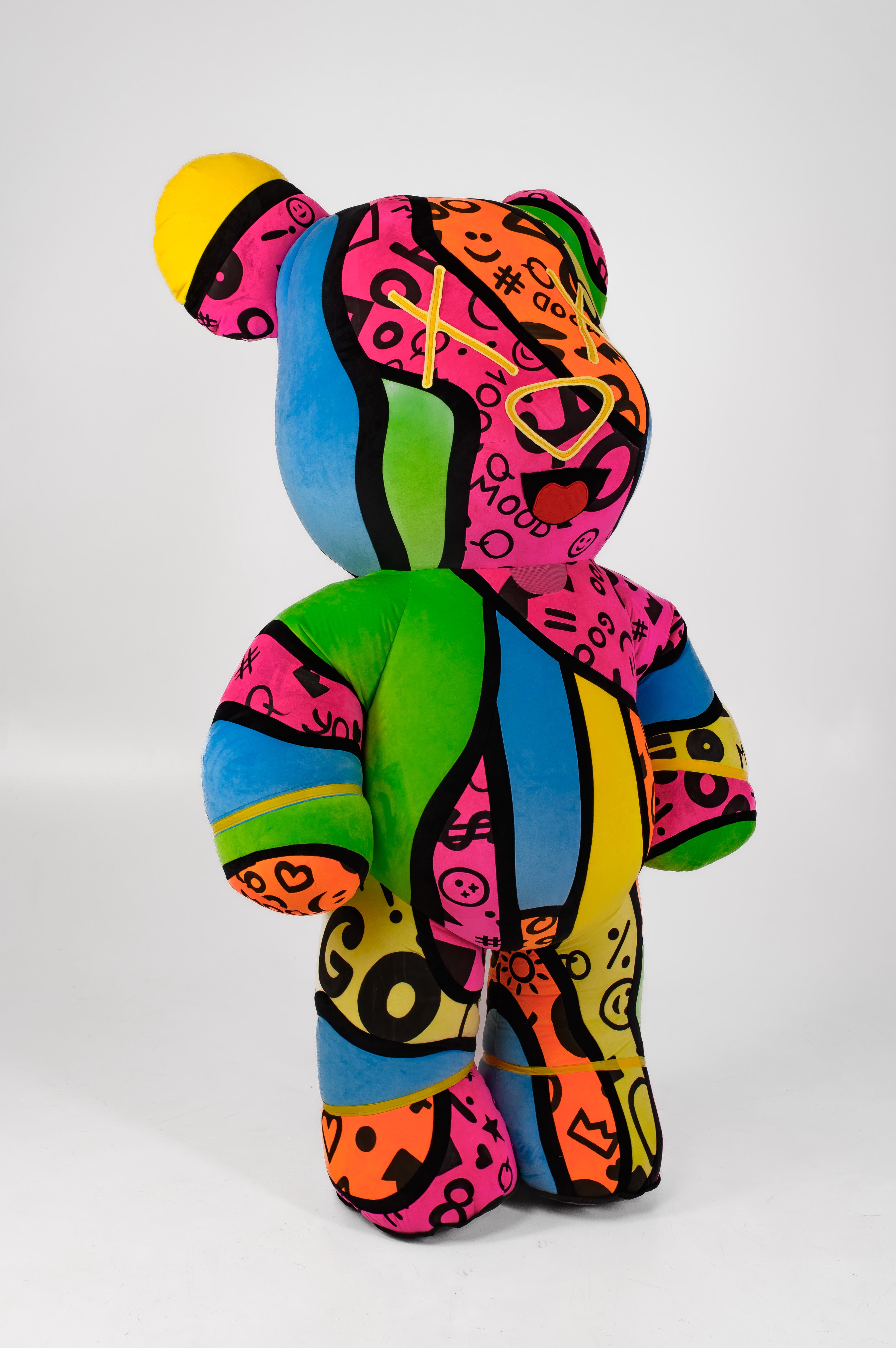 Inflatable Bear Mascot with custom painted elements