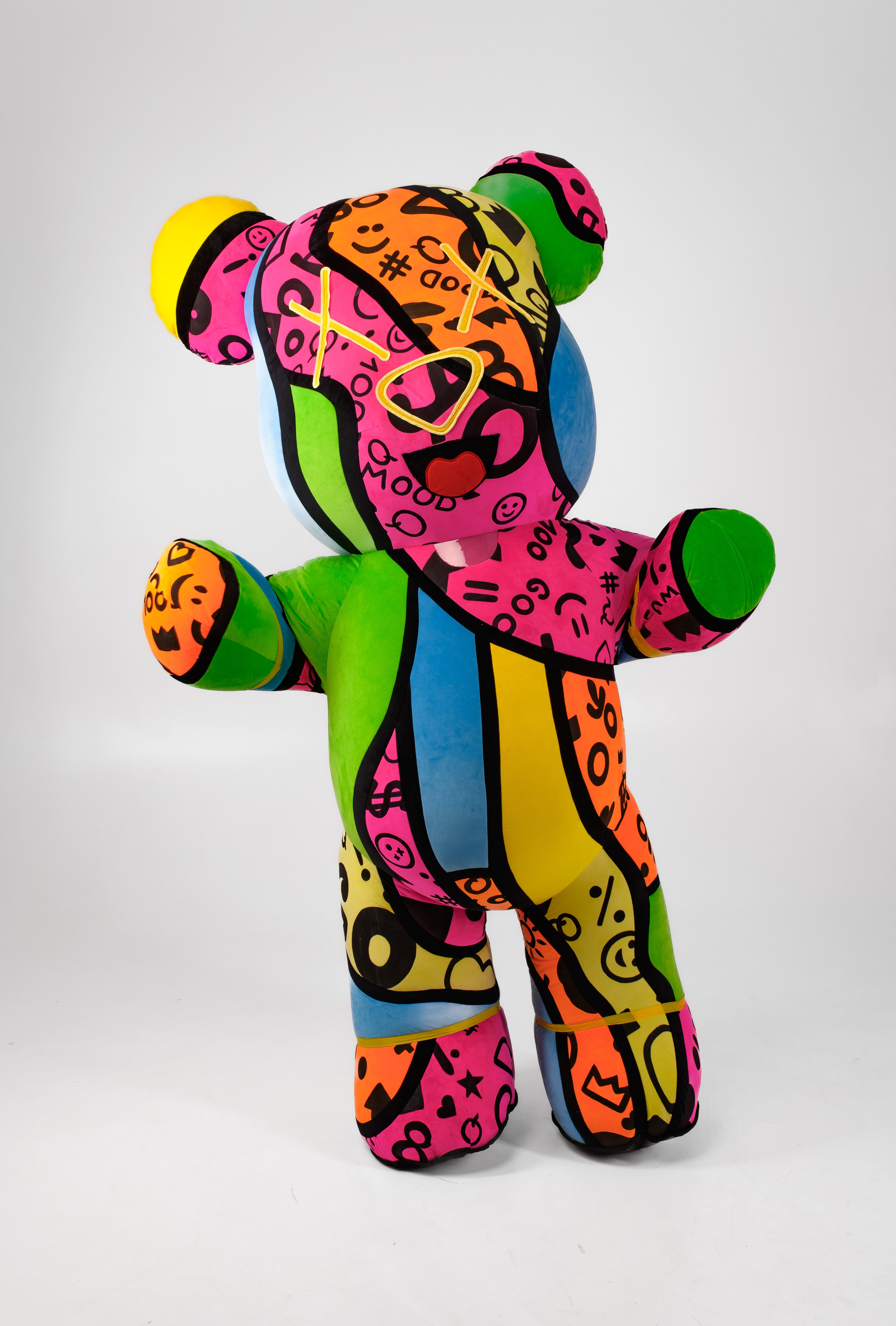 Inflatable Bear Mascot with custom painted elements