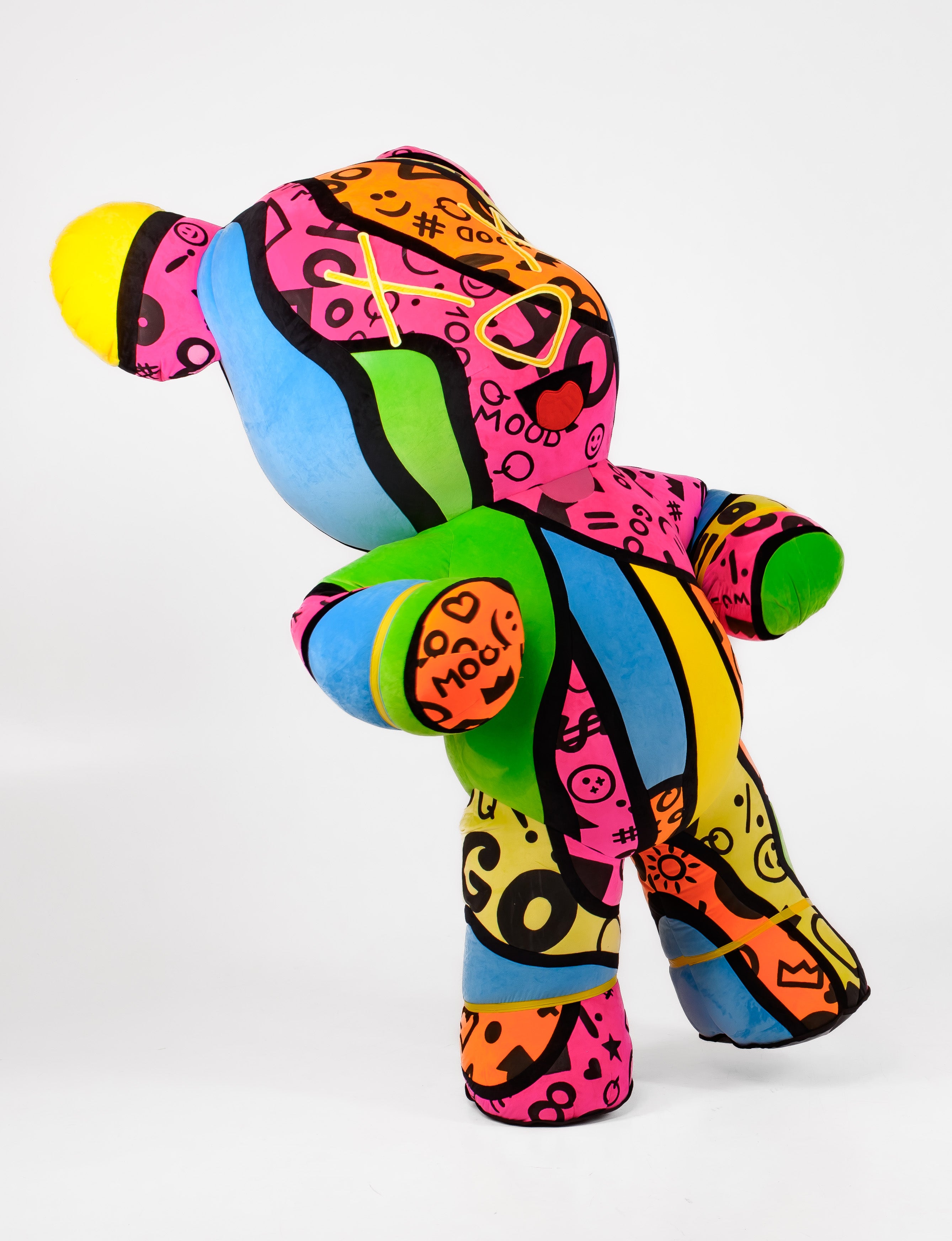 Inflatable Bear Mascot with custom painted elements