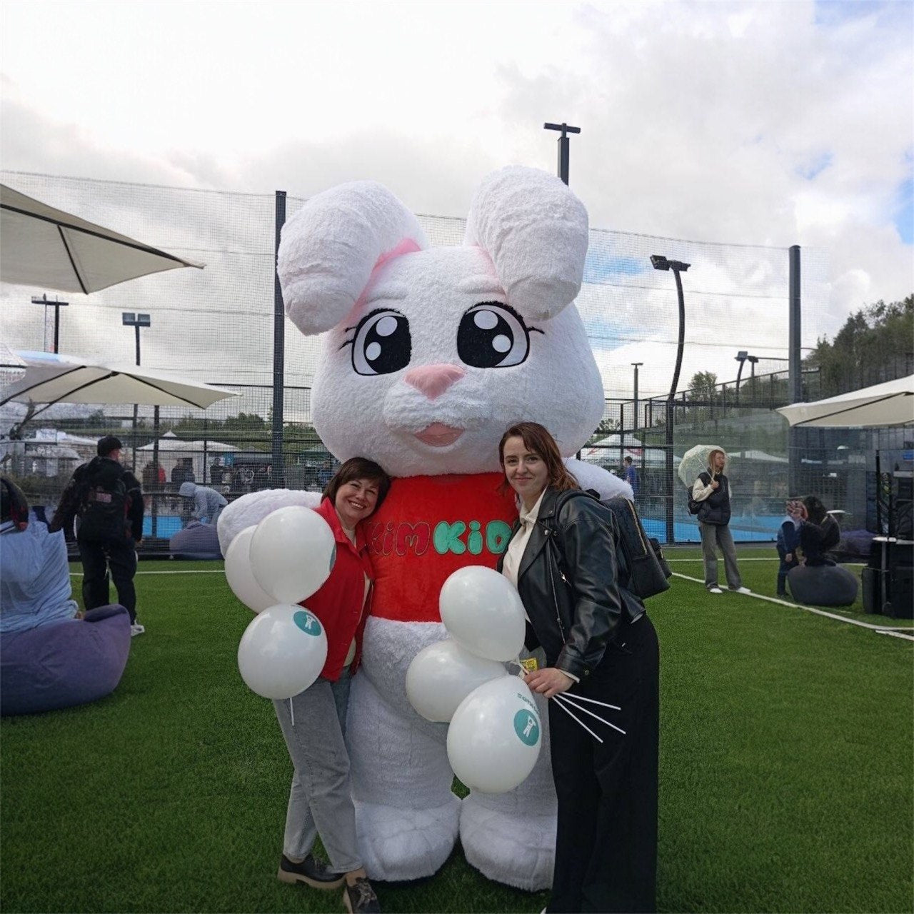 Inflatable White Rabbit Mascot Costume