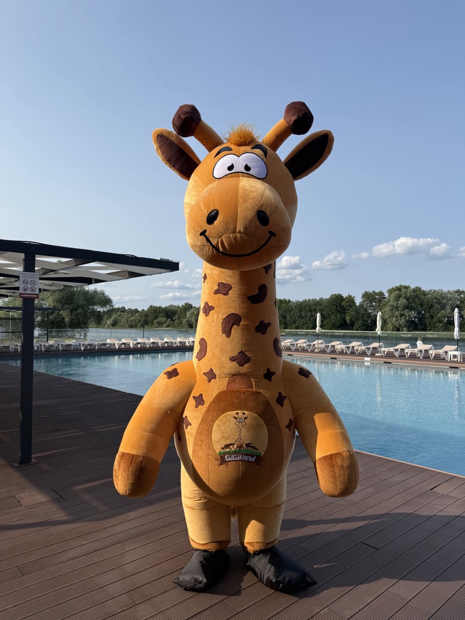 Inflatable Giraffe Mascot