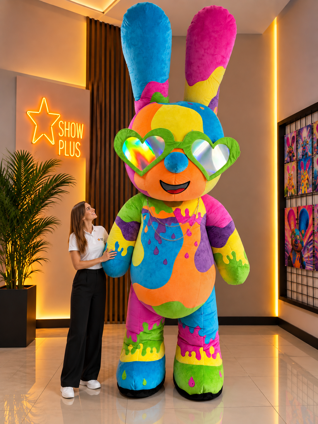 Inflatable Colorful Rabbit 2 Mascot
