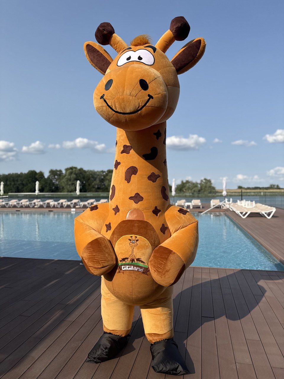 Inflatable Giraffe Mascot