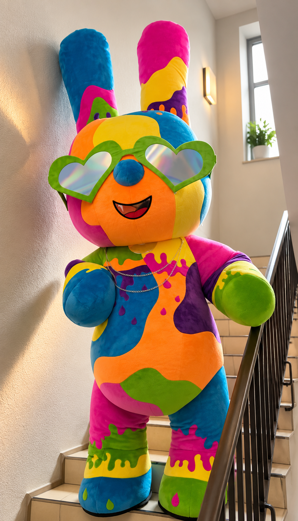 Inflatable Colorful Rabbit 2 Mascot