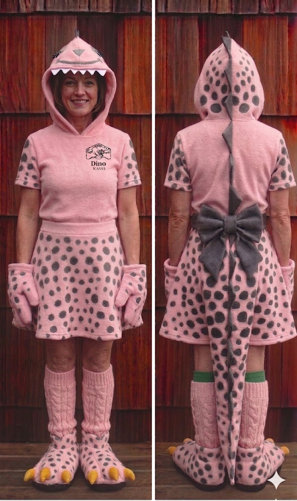 Dinosaur Girl Masquerade Costume With Logo