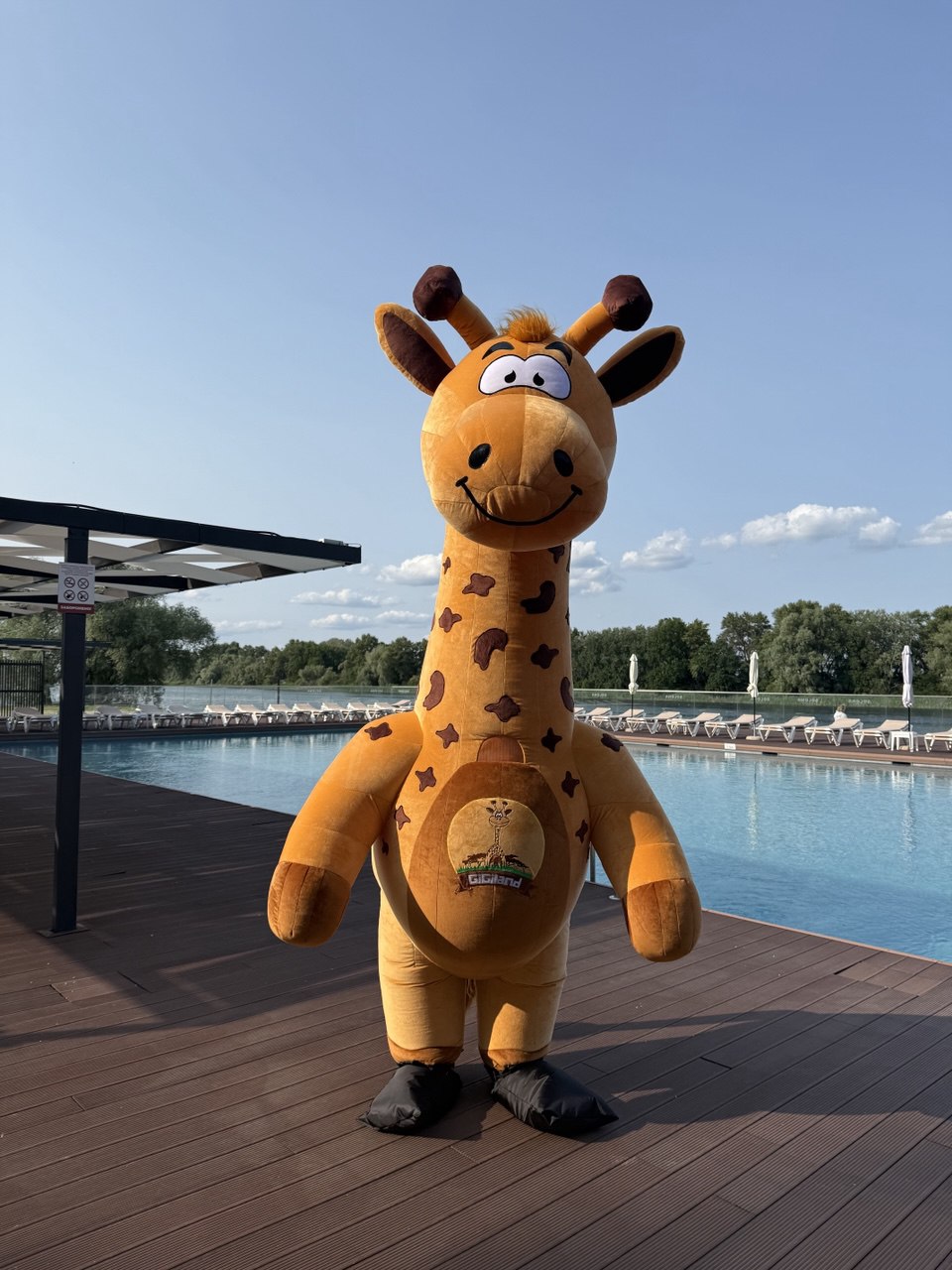 Inflatable Giraffe Mascot